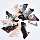 Floral Socks in Transparent Nylon for Cute Style - socks