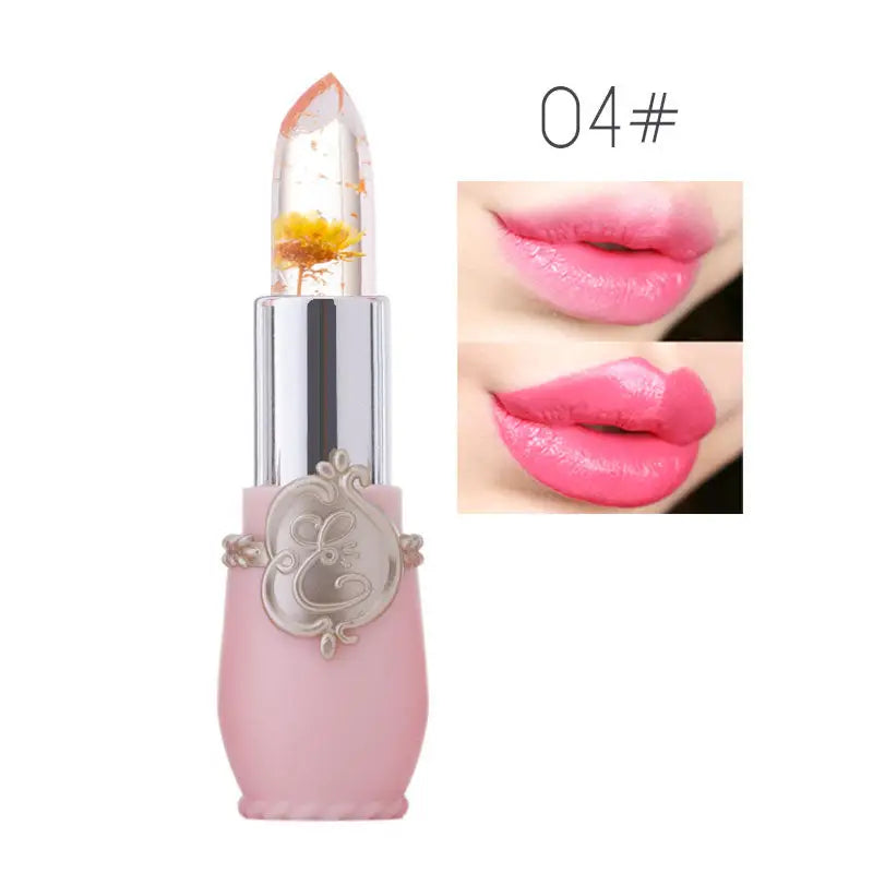 Flower-infused Jelly Lipstick in Pink Princess Casing - 04 Lemon yellow - beauty