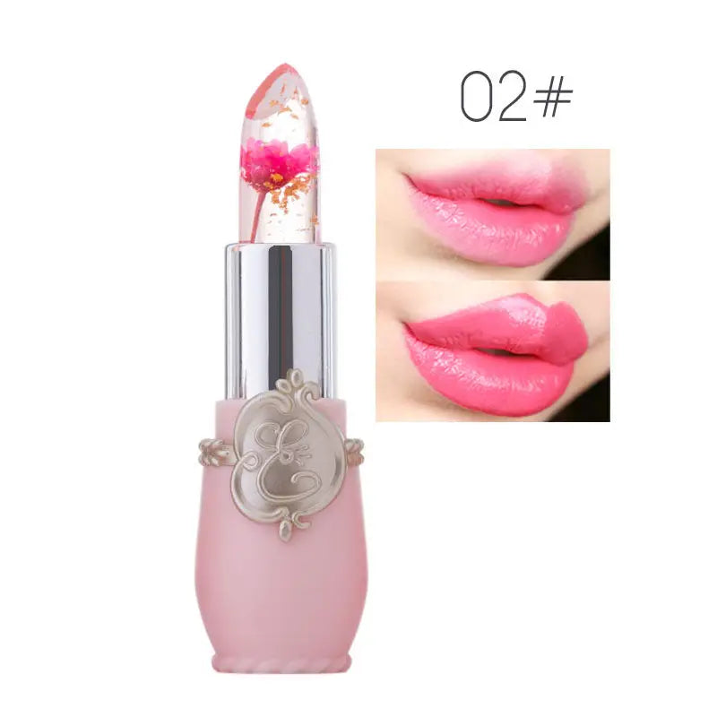 Flower-infused Jelly Lipstick in Pink Princess Casing - 02 Sexy rose - beauty