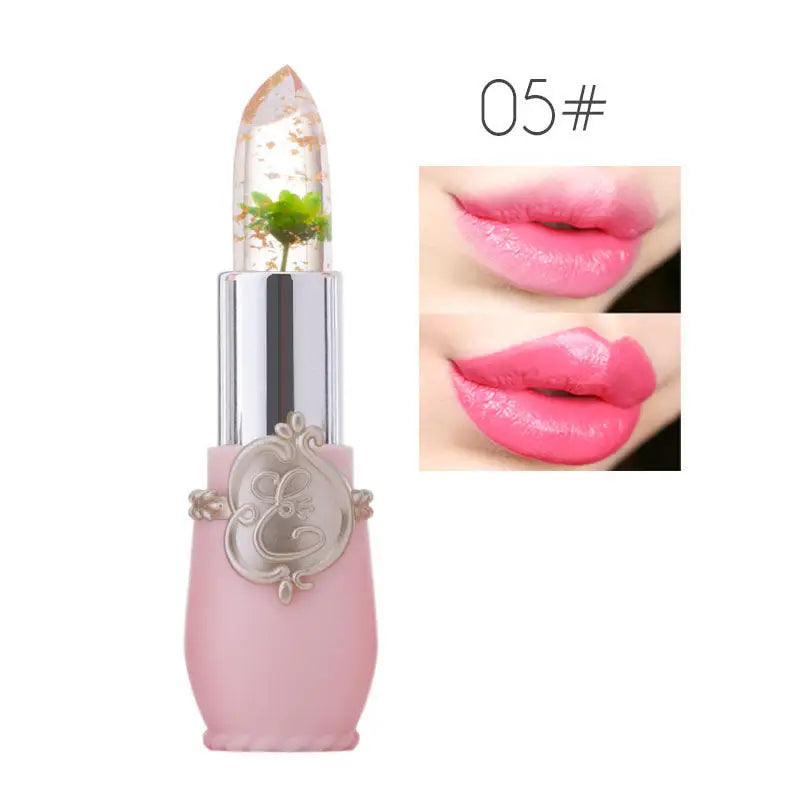 Flower-infused Jelly Lipstick in Pink Princess Casing - 05 Matcha green - beauty