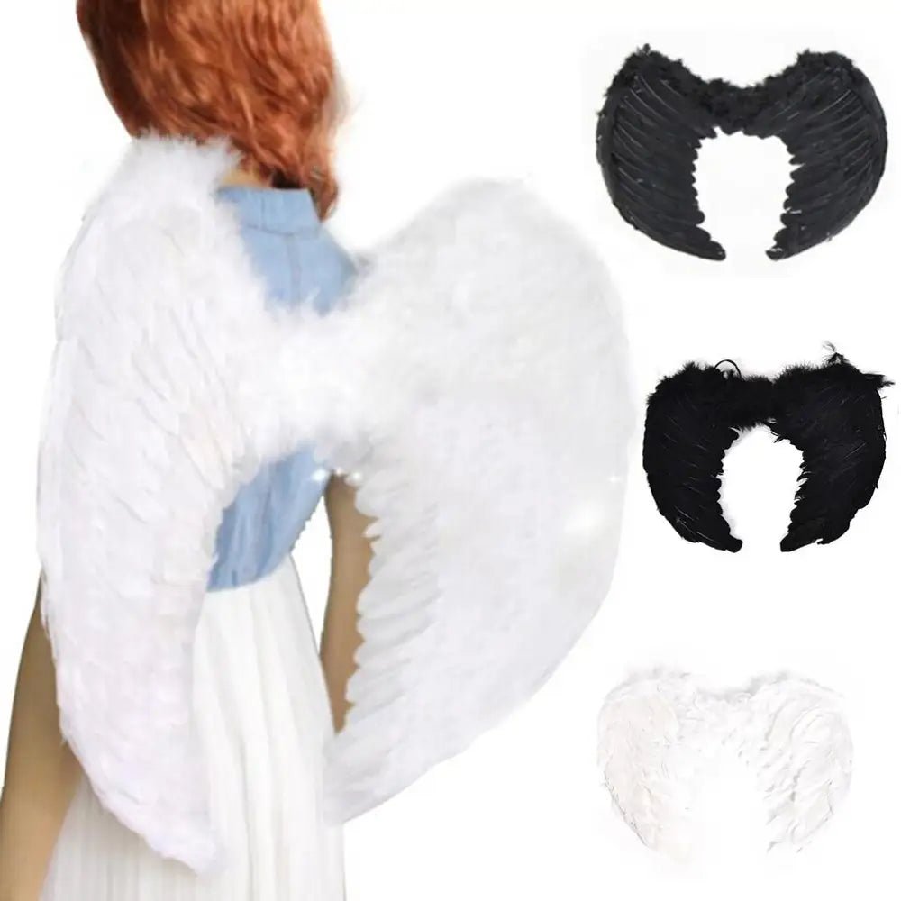 Fluffy Angel Wings in Black or White for Cosparty Accessories - Cosparty