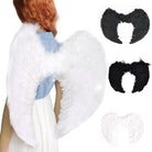 Fluffy Angel Wings in Black or White for Cosparty Accessories - White 45x35 cm - accessories