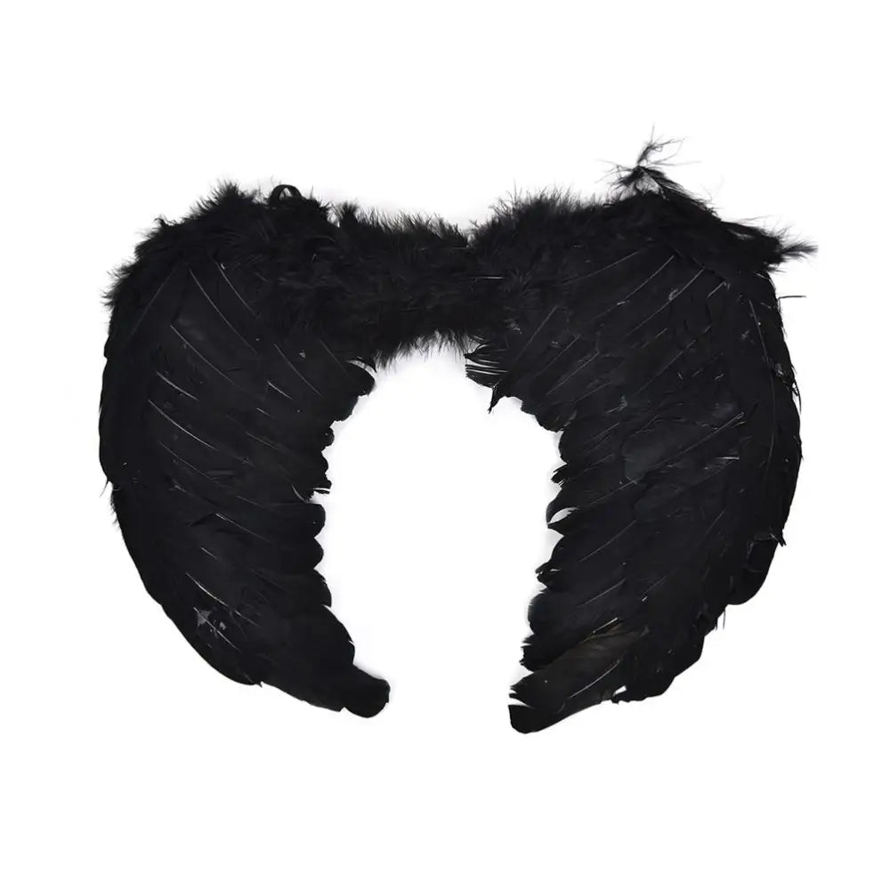 Fluffy Angel Wings in Black or White for Cosparty Accessories - Black 45x35 cm - accessories