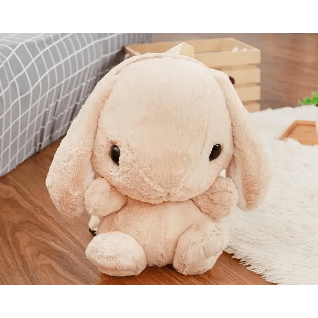 Fluffy Baby Bunny Rabbit Plush Toy Backpack for Kids - Cosparty