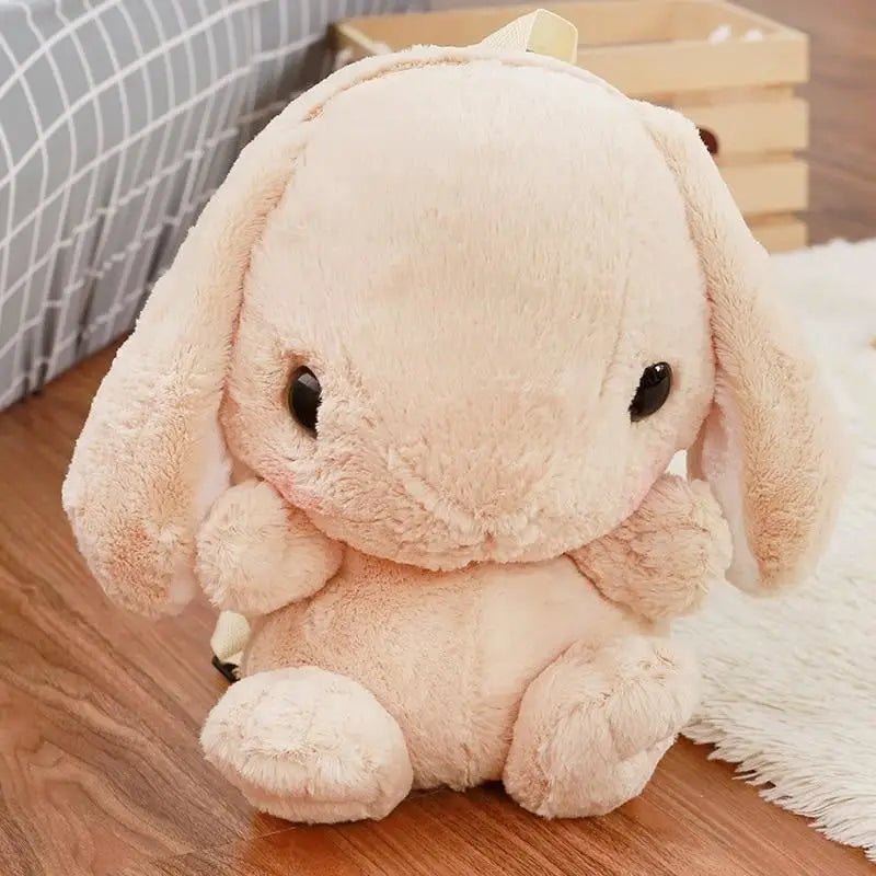 Fluffy Baby Bunny Rabbit Plush Toy Backpack for Kids - Cosparty