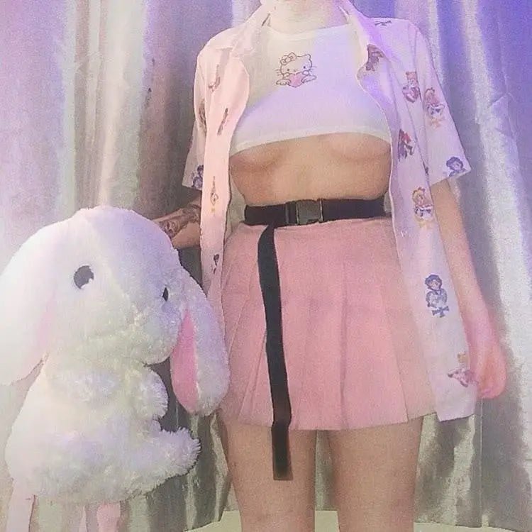 Fluffy Baby Bunny Rabbit Plush Toy Backpack for Kids - Cosparty