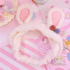 Fluffy Bunny - Eared Headband with Cute Pom Poms - Cosparty