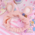 Fluffy Bunny - Eared Headband with Cute Pom Poms - Cosparty