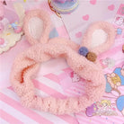 Fluffy Bunny - Eared Headband with Cute Pom Poms - Cosparty