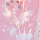 Fluffy Illuminated Dream Catcher for Charming Home Decor - home decor