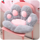 Paw Print Seat Cushion - Grey / 60x70cm - cat paw, chair, chairs, cushion, dog paw