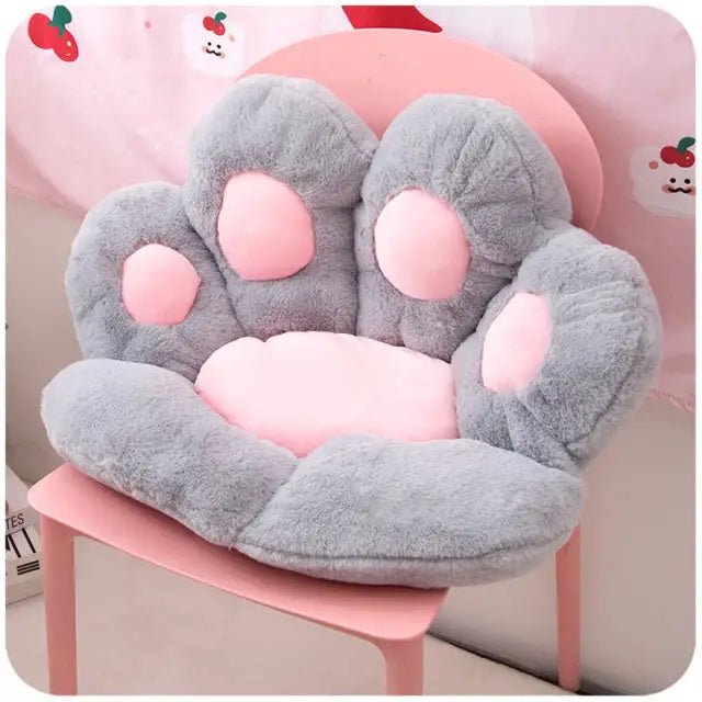 Fluffy Paw Shaped Seat Cushion for Kawaii Bedroom Decor - Cosparty