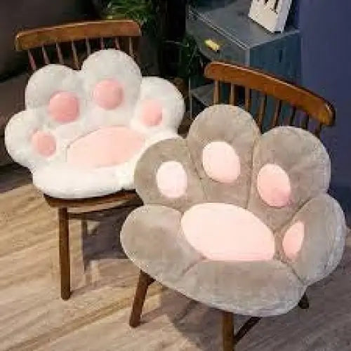 Fluffy Paw Shaped Seat Cushion for Kawaii Bedroom Decor - pillow