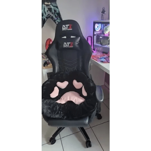 Fluffy Paw Shaped Seat Cushion for Kawaii Bedroom Decor - Cosparty