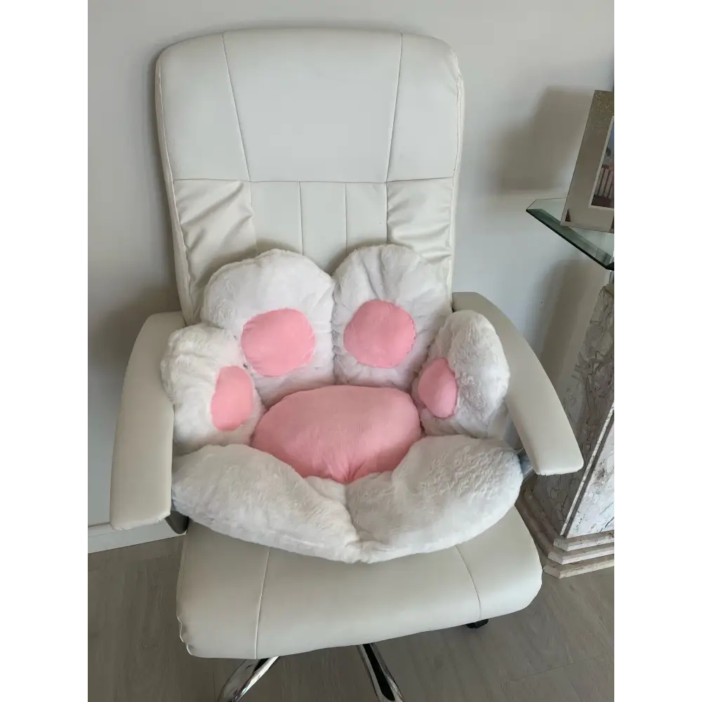 Fluffy Paw Shaped Seat Cushion for Kawaii Bedroom Decor - pillow