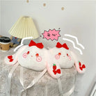 Fluffy Soft Kawaii Strawberry Bunny Handbag in Vegan Fur - Handbags