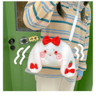 Fluffy Soft Kawaii Strawberry Bunny Handbag in Vegan Fur - Cosparty