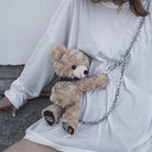 Fluffy Teddy Bear Crossbody Messenger Bag for Cosparty Fun - Purse