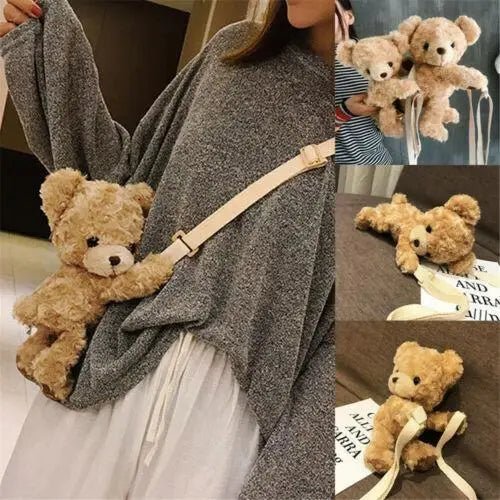 Fluffy Teddy Bear Crossbody Messenger Bag for Cosparty Fun - Cosparty