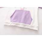 Foodie Bunny Hoodie in Pastel Color Block Style - Cosparty