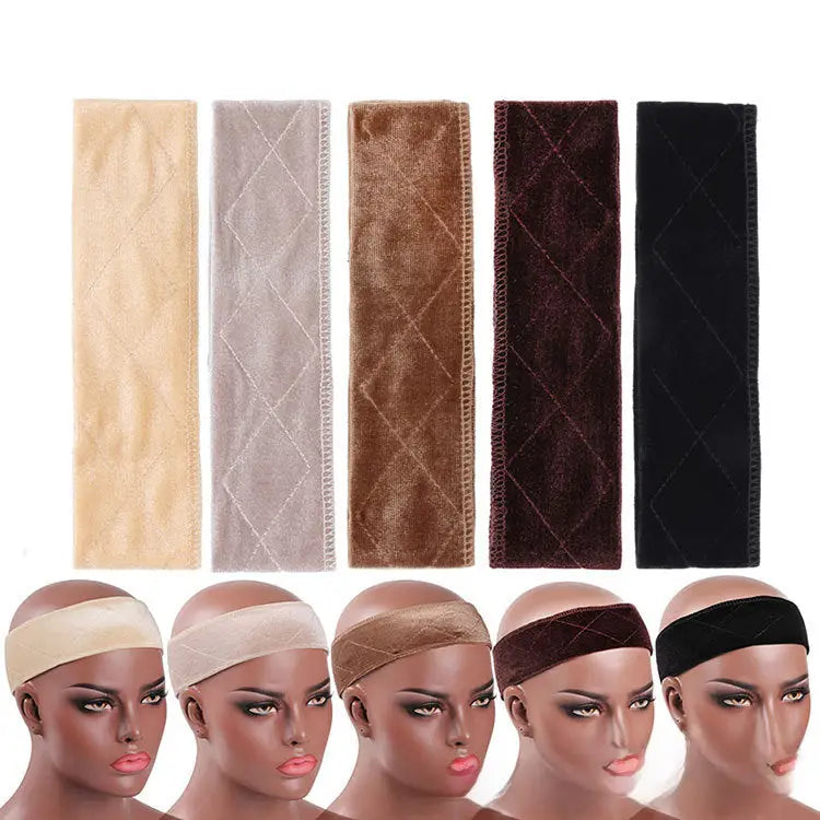 Foreign trade aliexpress velvet headband wig grip wig headband Velcro wig fixed headband