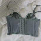 French Floral Embroidered Bustier Camisole in New Condition - crop top