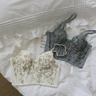 French Floral Embroidered Bustier Camisole in New Condition - crop top