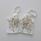 French Floral Embroidered Bustier Camisole in New Condition - crop top