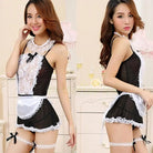 French Maid Inspired Lacy Adult Onesie with Bows and Ruffles - Cosparty