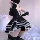 French Maid Lace Ruffle Dress with Matching Gloves - Cosparty