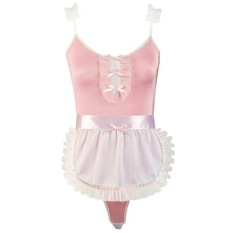 Frilly Pink Maid Adult Onesie for Cosparty Fun - Cosparty
