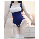 Frilly Pink Maid Onesie with Open - Crotch Romper Design - Cosparty