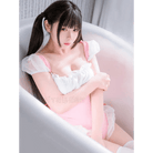 Frilly Pink Maid Onesie with Open - Crotch Romper Design - Cosparty