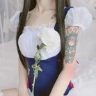 Frilly Pink Maid Onesie with Open - Crotch Romper Design - Cosparty