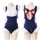 Frilly Pink Maid Onesie with Open - Crotch Romper Design - Cosparty