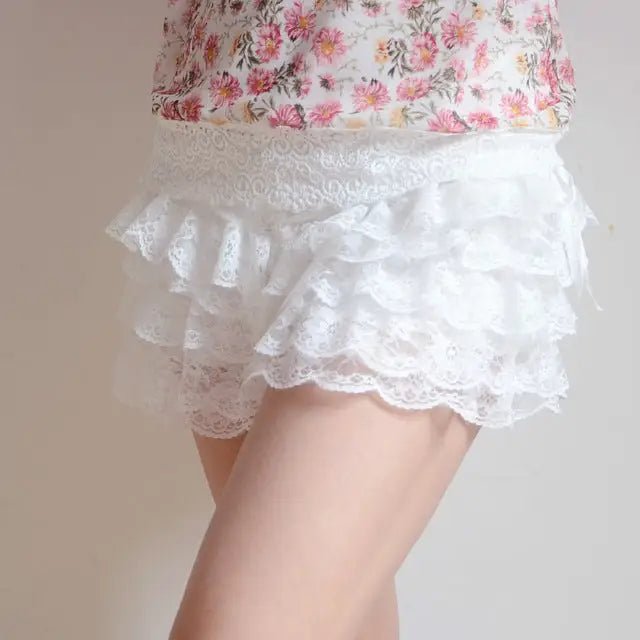 Frilly Ruffled Bloomer Shorts in Black or White - Cosparty