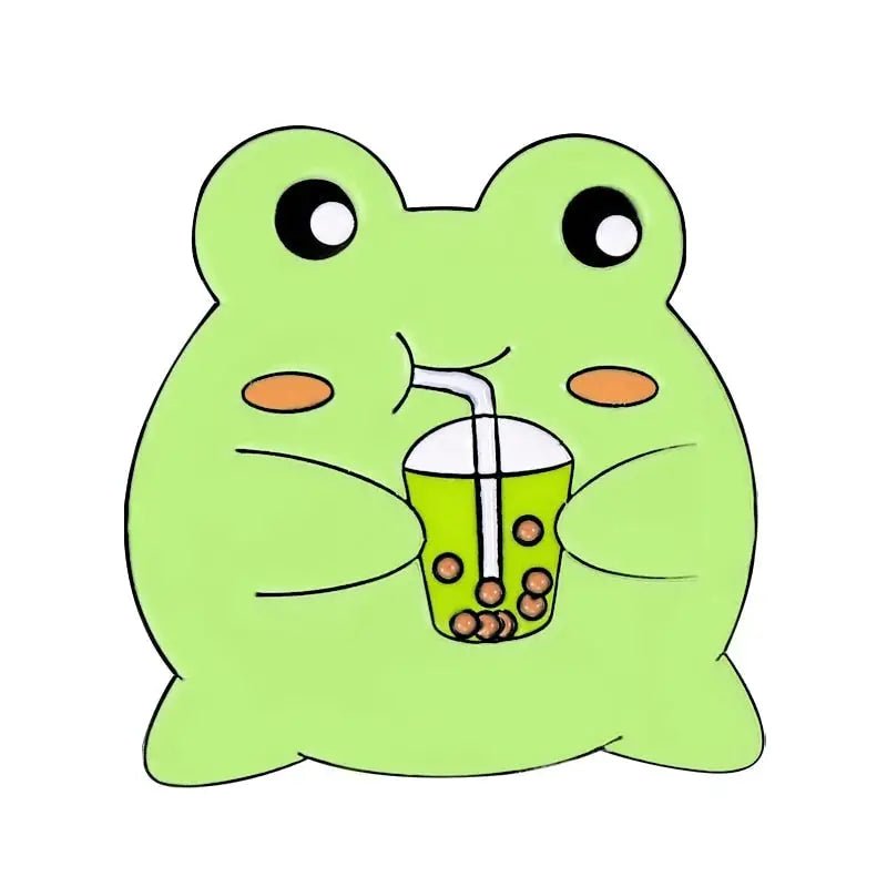Froggy Juice Enamel Pins for Frog Lovers in Kawaii Style - Cosparty