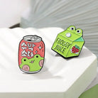 Froggy Juice Enamel Pins for Frog Lovers in Kawaii Style - enamel pin