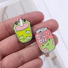 Froggy Juice Enamel Pins for Frog Lovers in Kawaii Style - enamel pin