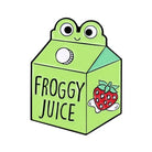 Froggy juice enamel pins - brooch - brooches - enamel pin - pins - frog