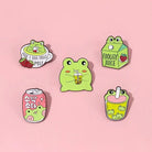 Froggy Juice Enamel Pins for Frog Lovers in Kawaii Style - enamel pin