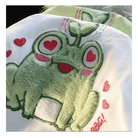 Froggy Love Fluffy Tee for Ultimate Kawaii Cuteness and Comfort - Cosparty