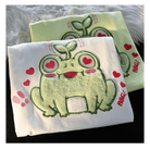 Froggy Love Fluffy Tee for Ultimate Kawaii Cuteness and Comfort - Cosparty