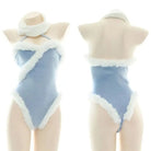 Fur Lined Blue Terry Cloth Christmas Inspired Adult Onesie - Cosparty