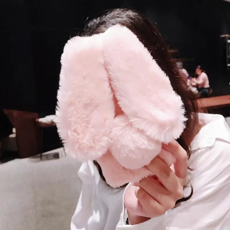 Furry 3D Bunny Ear Phone Cases for Stylish Protection - Cosparty