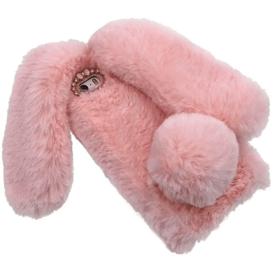 Furry 3D Bunny Ear Phone Cases for Stylish Protection - Cosparty