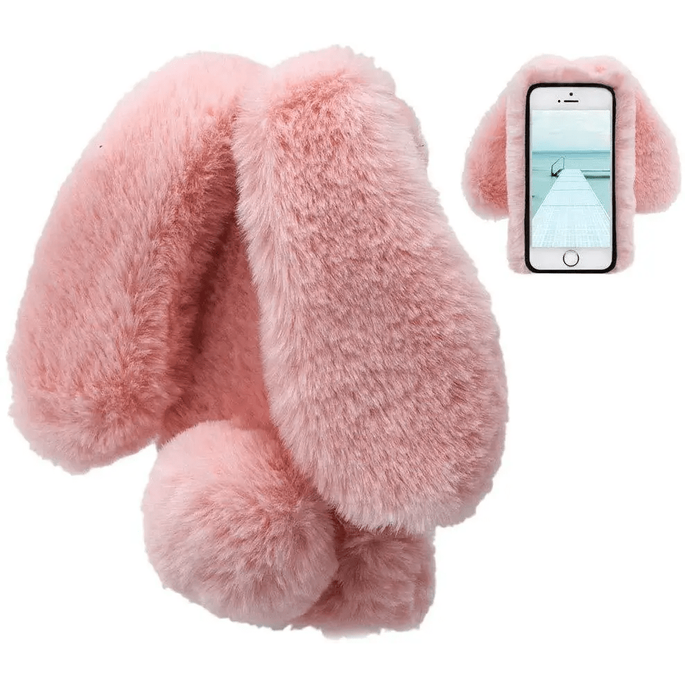 Furry 3D Bunny Ear Phone Cases for Stylish Protection - Cosparty