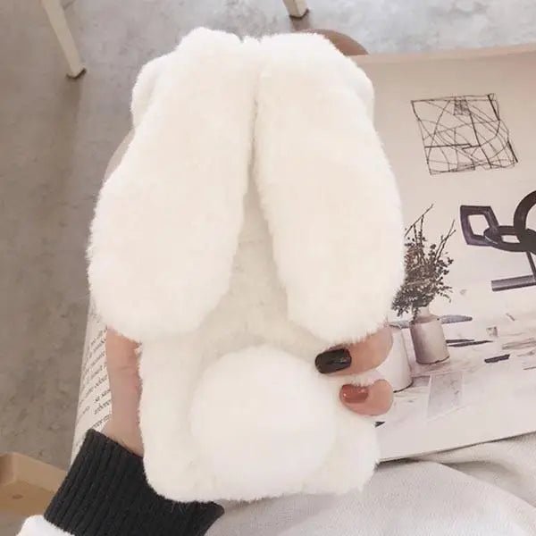 Furry 3D Bunny Ear Phone Cases for Stylish Protection - Cosparty