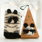 Fuzzy Holiday Animal Socks - Whisker Cat - abdl, adult babies, baby, baby diaper lover, age play