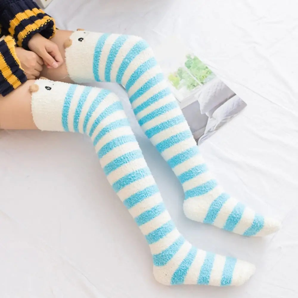 Furry Thigh High Socks for Cozy Comfort and Style - Socks